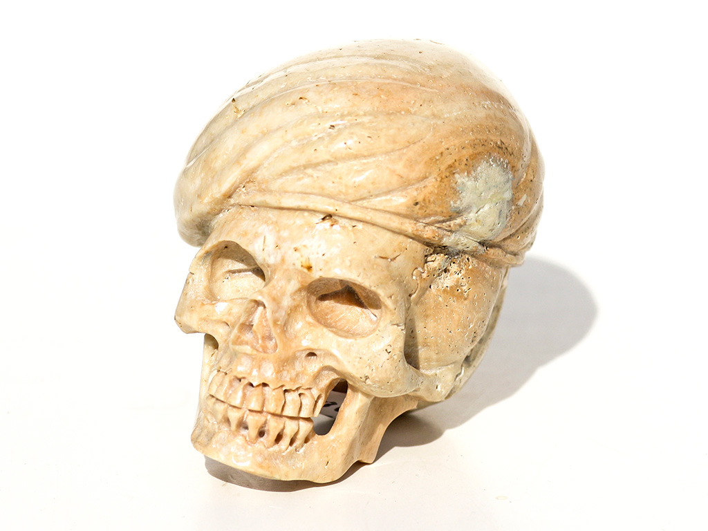 Unknown Artist - Carved Skull with Beret