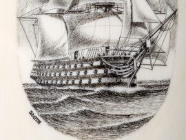 David Smith Scrimshaw - Nelson and Victory