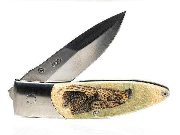 Matt Stothart Scrimshaw - Scrimshaw Knife Falcon