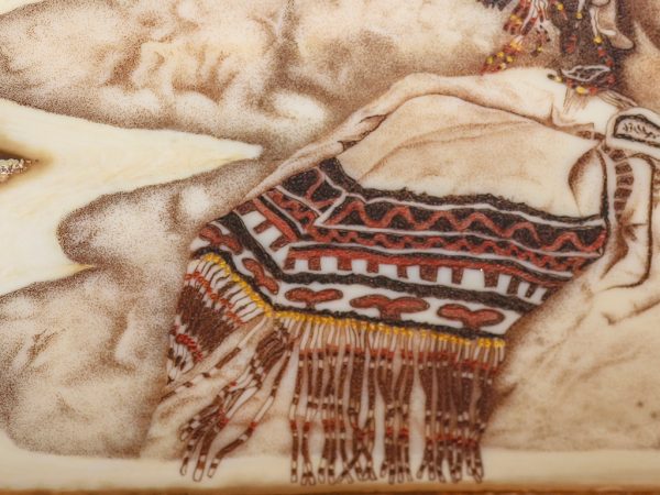 Heidi Robichaud Scrimshaw - Native Woman with Pipe