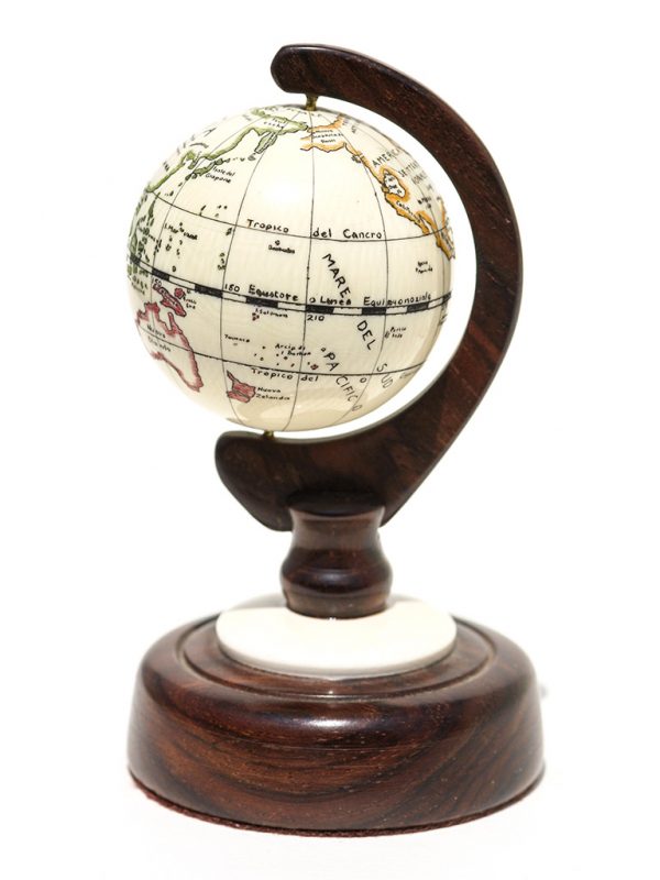 Kurt Sperry Scrimshaw - Antique Ivory World Globe