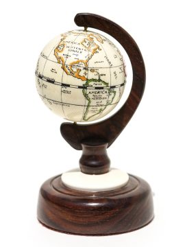 Kurt Sperry Scrimshaw - Antique Ivory World Globe