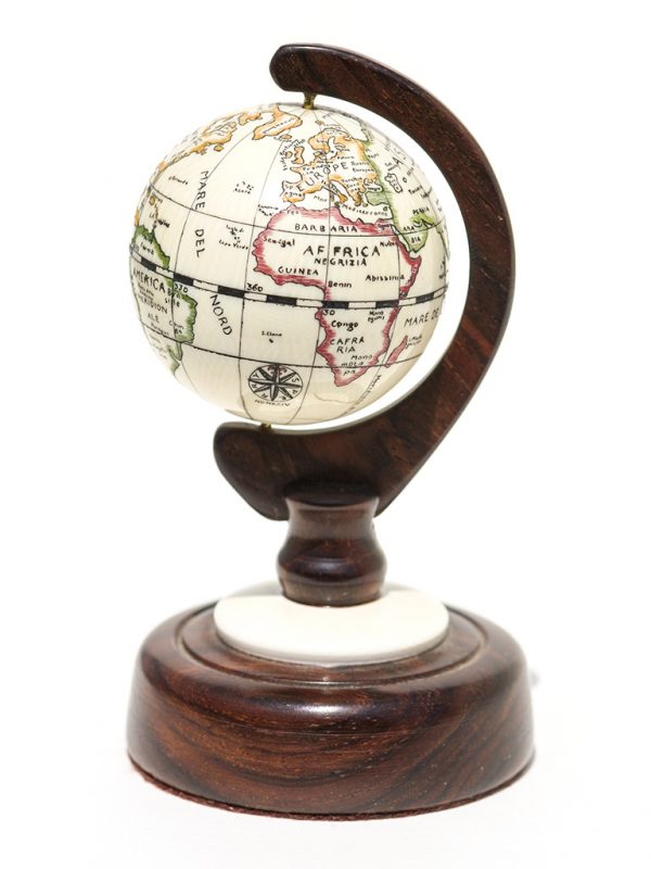 Kurt Sperry Scrimshaw - Antique Ivory World Globe