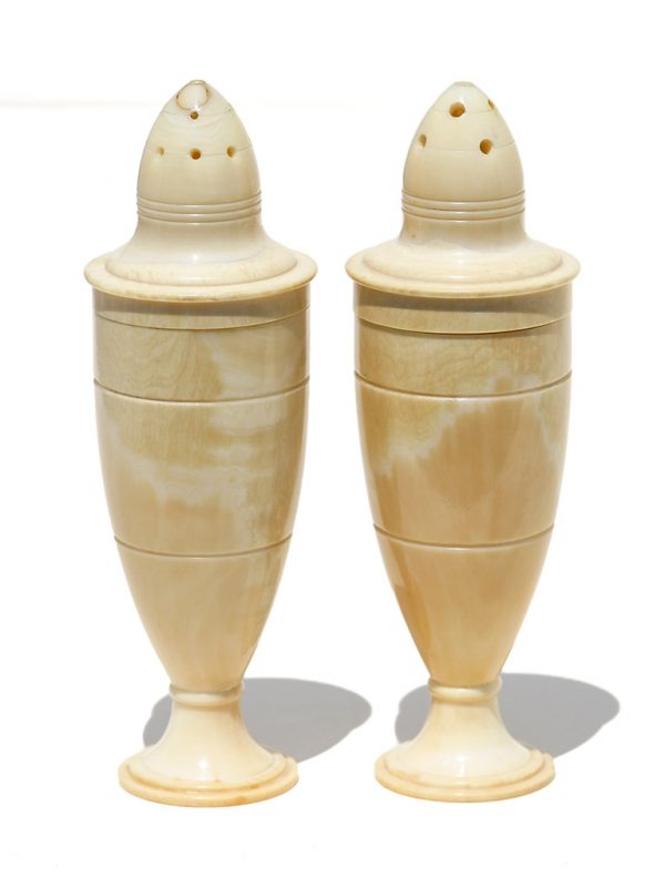 HHA Carver - Whale Tooth Salt and Pepper Shakers