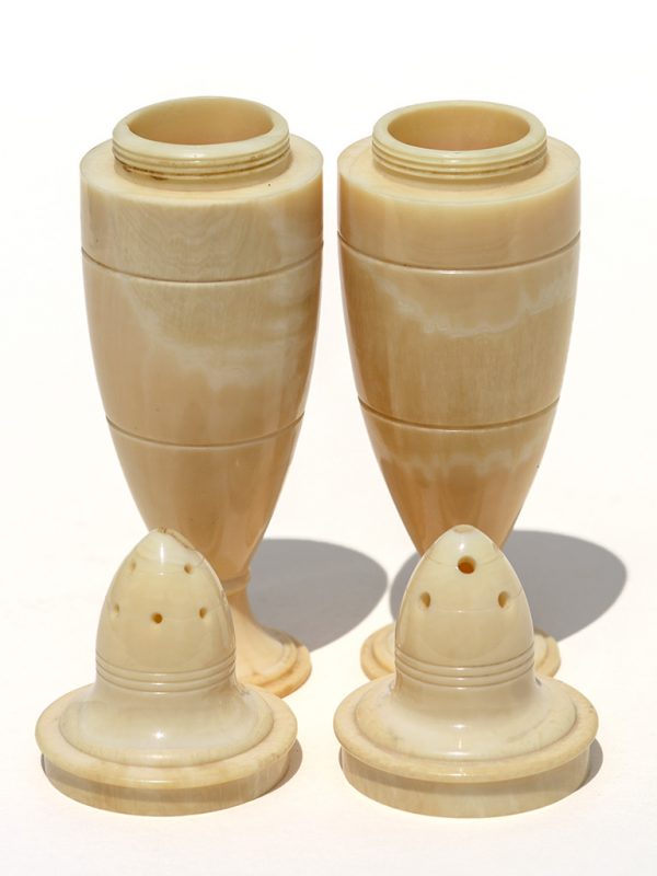 HHA Carver - Whale Tooth Salt and Pepper Shakers