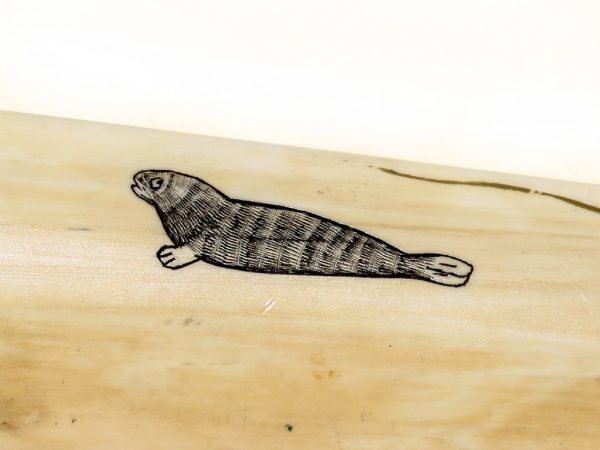 Unknown Artist - Fossil Walrus Cribbage Board