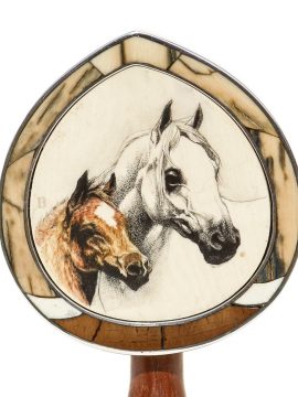 Mary Byrne Scrimshaw - Display Pendant Horses