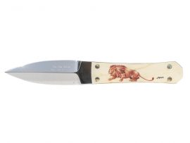 Ellery Knight Scrimshaw - Ellery Knight Lion Knife