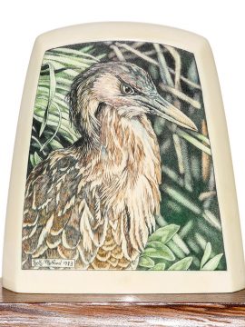 Kelly Mulford Scrimshaw - Heron Hunting