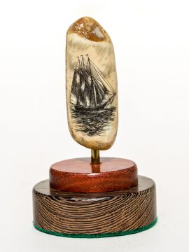 Gerry Dupont Scrimshaw - Schooner Yacht Atlantic