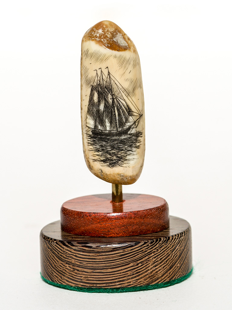 Gerry Dupont Scrimshaw - Schooner Yacht Atlantic