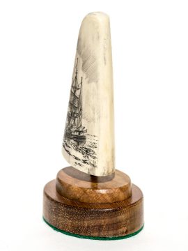 Ray Peters Scrimshaw - Whaler off to Work