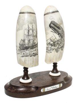 Ray Peters Scrimshaw - Sperm Whaling