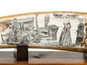 Martin Bandy Scrimshaw - Women Boarding a Ferry