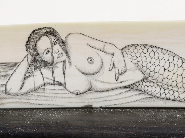 KWT Scrimshaw - Mermaid on the Beach