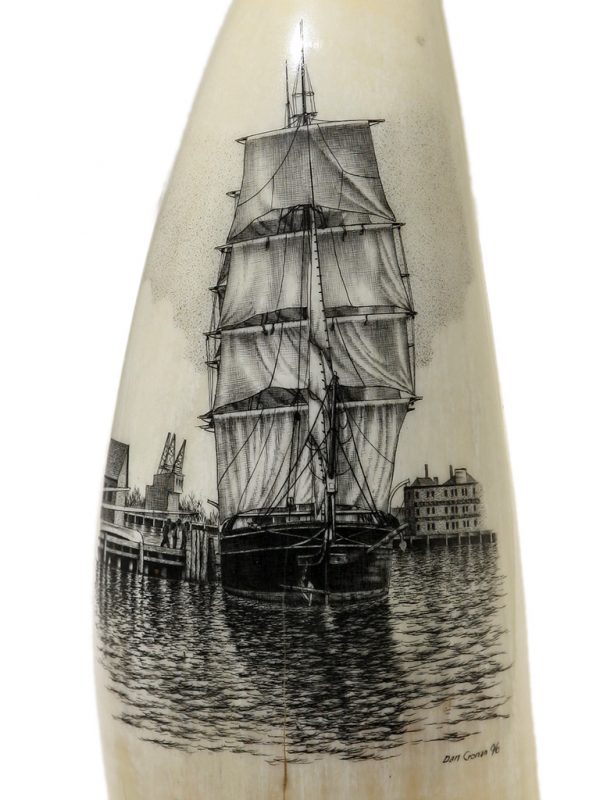 Dan Cronan Scrimshaw - Wanderer Drying Sails