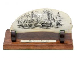 Dan Cronan Scrimshaw - The Battle of Trafalgar