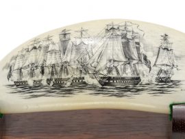 Dan Cronan Scrimshaw - The Battle of Trafalgar