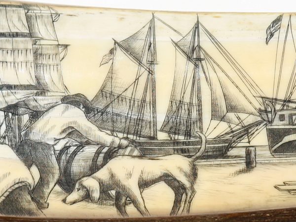 Salman Rashidi Scrimshaw - Sailing Day at the Pier