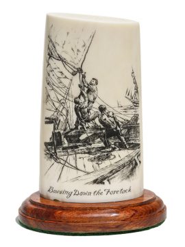 Gerry Dupont Scrimshaw - Bowsing Down the Foretack