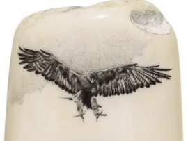 David Smith Scrimshaw - Awesome Golden Eagle