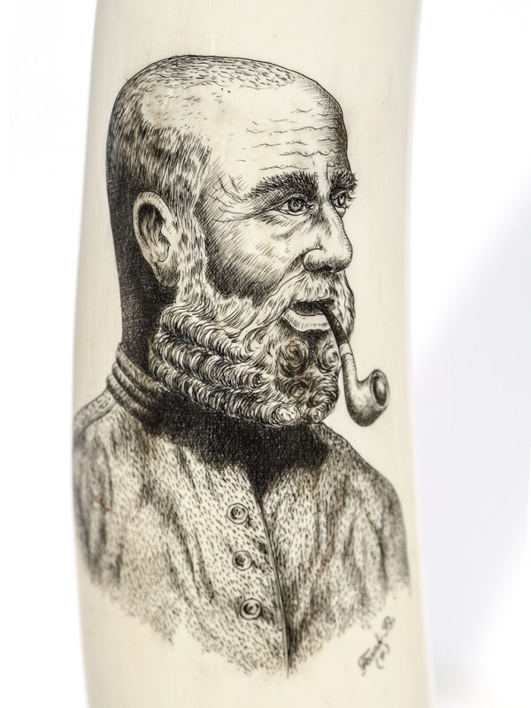 F Barcelos Scrimshaw - Ancient Mariner Reminisces