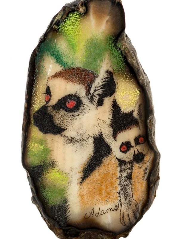 David Adams Scrimshaw - Lemurs Mother and Child