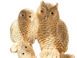 Unknown Carver - Tree full of Hoot Owls