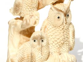 Unknown Carver - Tree full of Hoot Owls