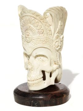 Unknown Carver - Skull with Helmet