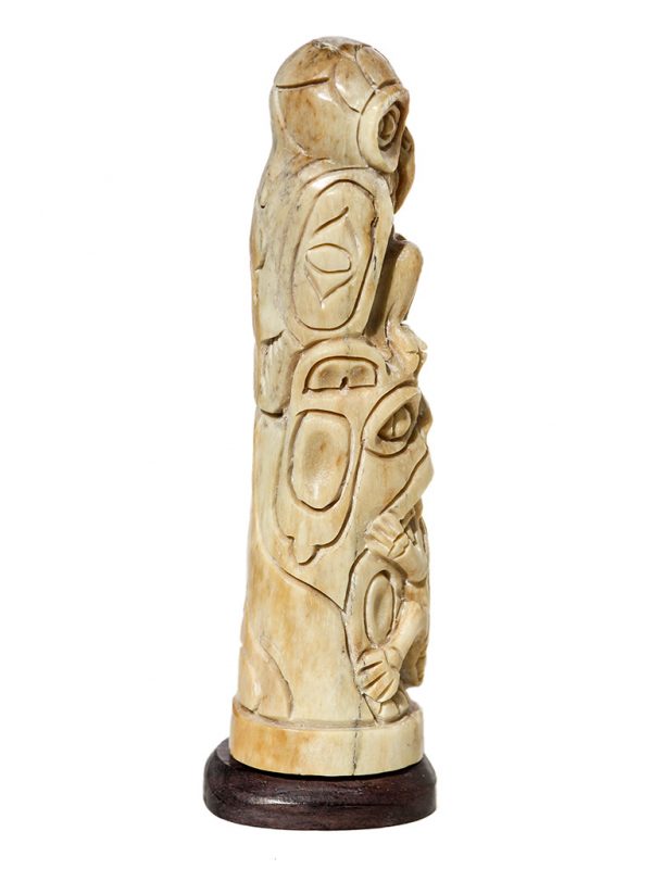 Unknown Carver - Carved Oosik Totem Pole