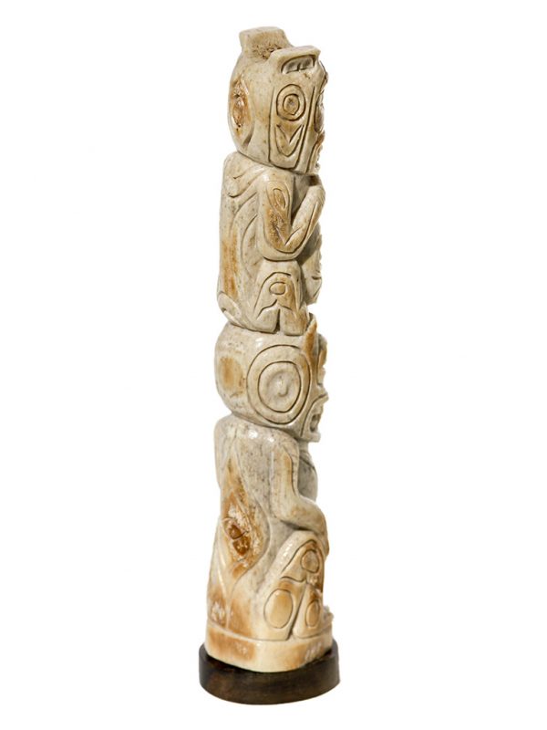 Unknown Carver - Carved Oosik Totem Pole