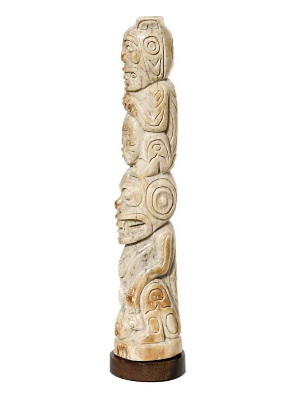 Unknown Carver - Carved Oosik Totem Pole