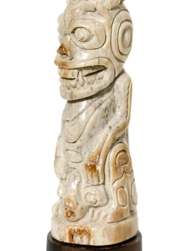 Unknown Carver - Carved Oosik Totem Pole