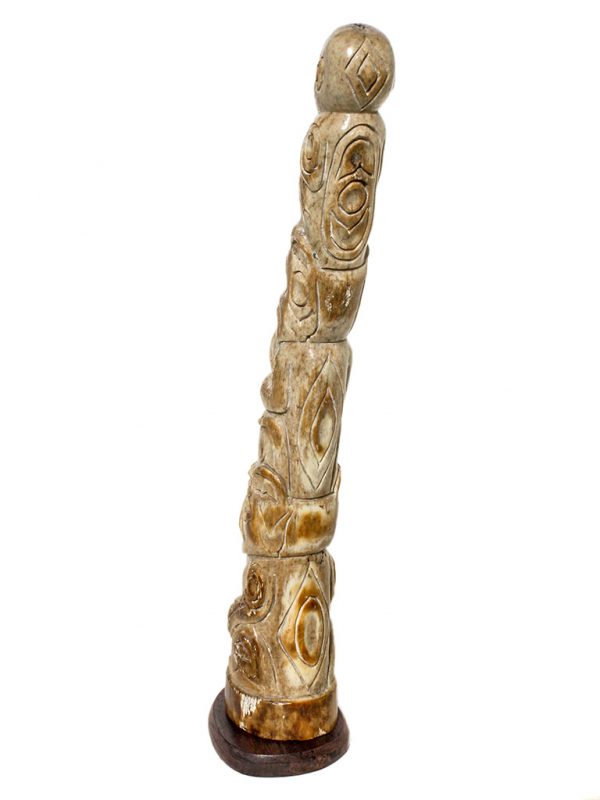 Unknown Carver - Carved Oosik Totem Pole