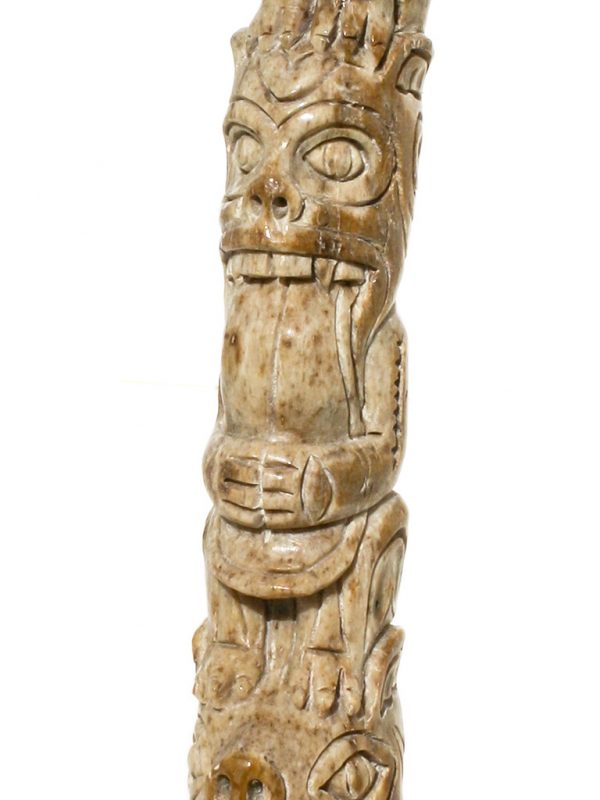 Unknown Carver - Carved Oosik Totem Pole