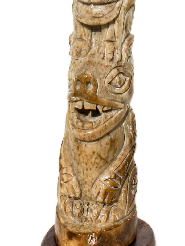 Unknown Carver - Carved Oosik Totem Pole