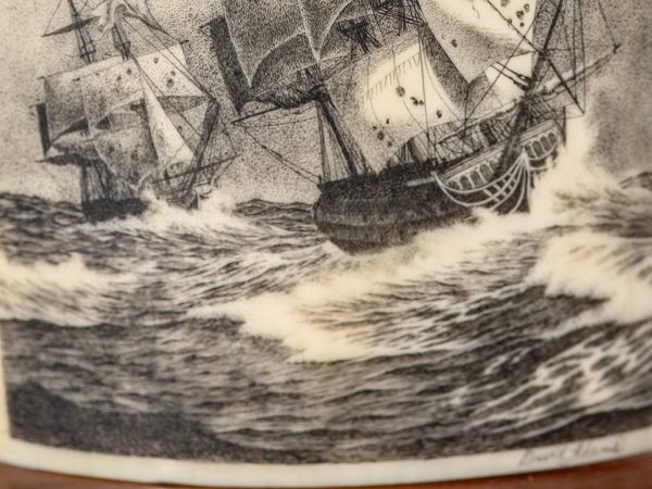 David Adams Scrimshaw - Pirate Ship Battle