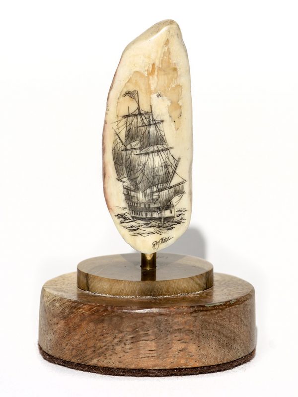 Ray Peters Scrimshaw - Spanish Galleon at Sea