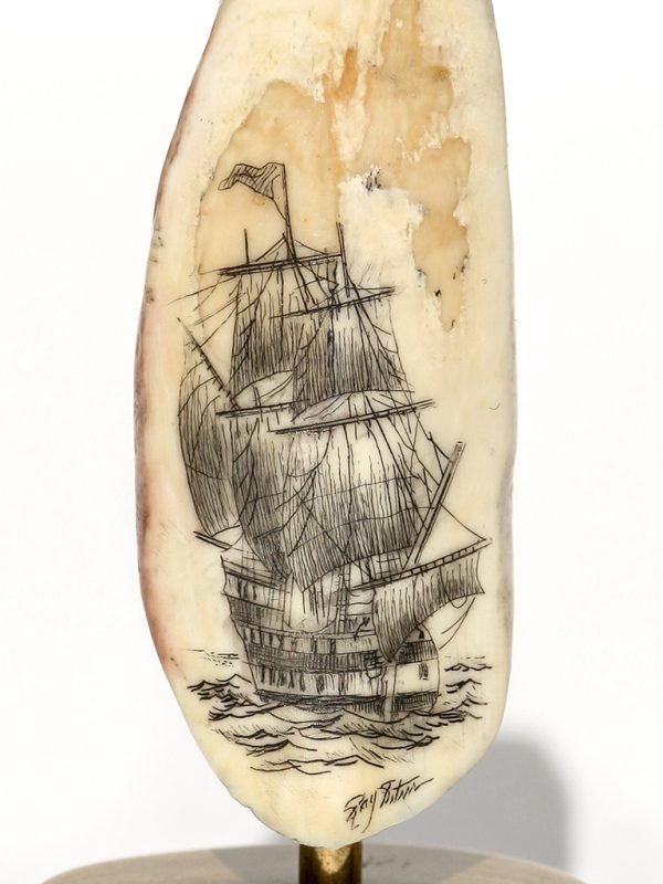 Ray Peters Scrimshaw - Spanish Galleon at Sea