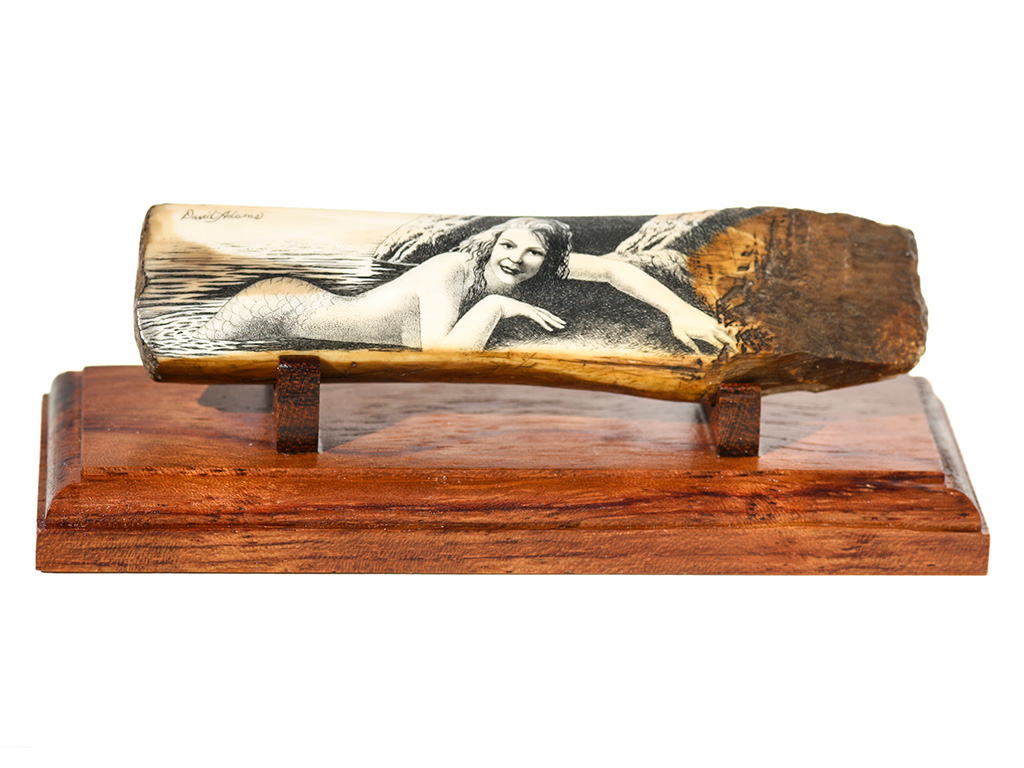 David Adams Scrimshaw - Smiling Mermaid