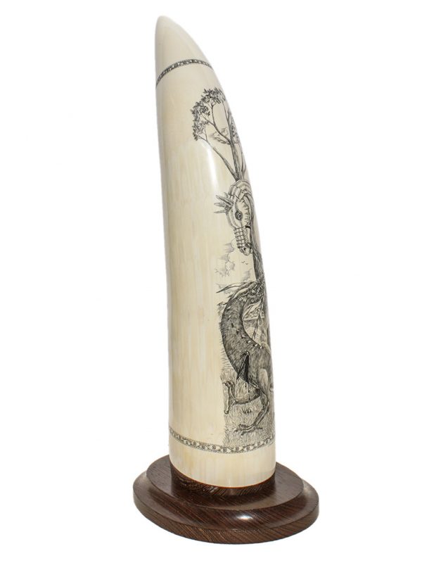 David Pudelwitts Scrimshaw - St. George vs Dragon