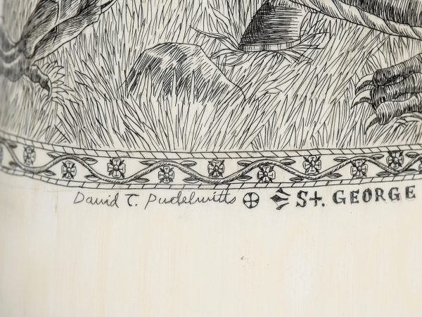 David Pudelwitts Scrimshaw - St. George vs Dragon