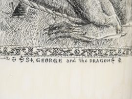David Pudelwitts Scrimshaw - St. George vs Dragon