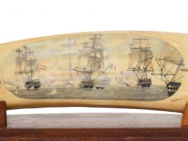 David Adams Scrimshaw - Naval Battle Commences