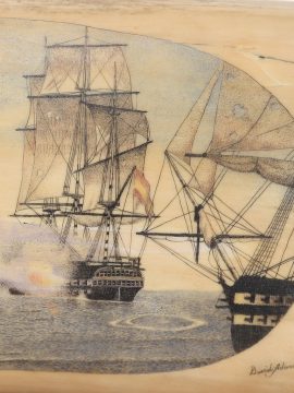 David Adams Scrimshaw - Naval Battle Commences