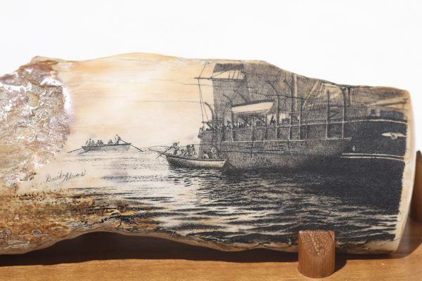 David Adams Scrimshaw - Whaleboats Putting Out