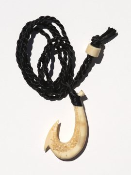 Ray Peters Carving - Fossil Walrus Fish Hook