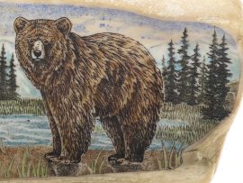 Dennis Sims Scrimshaw - Brown Bear Duo