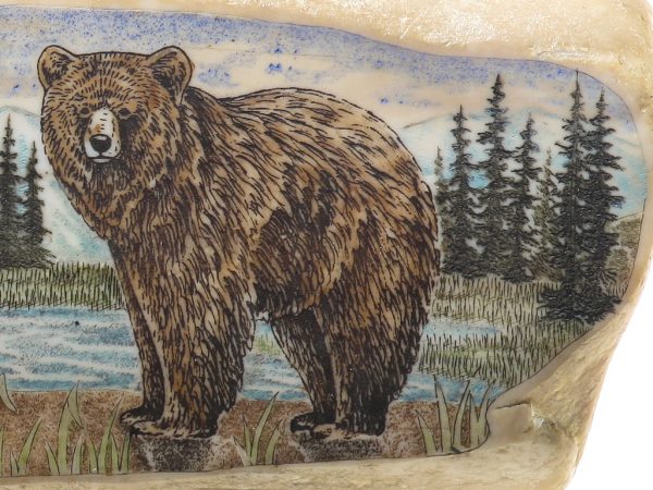 Dennis Sims Scrimshaw - Brown Bear Duo